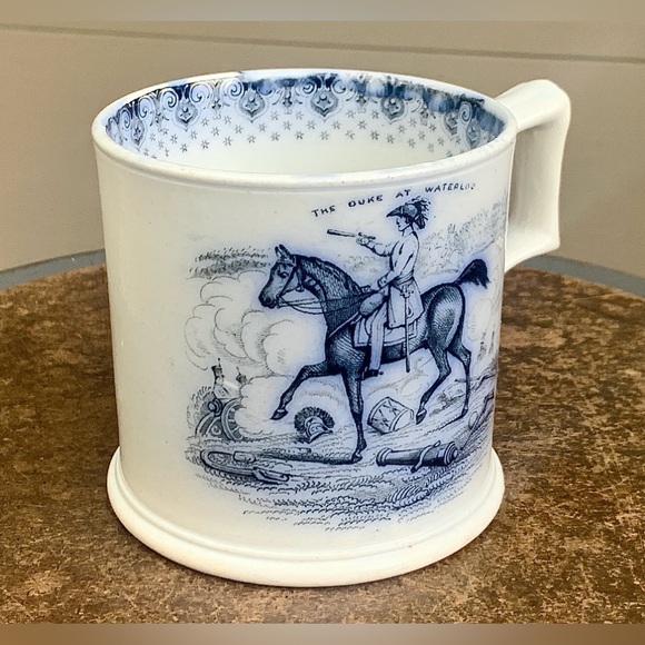 c. 1850s Antique Duke of Wellington at Waterloo Transferware Mug - Picture 2 of 16